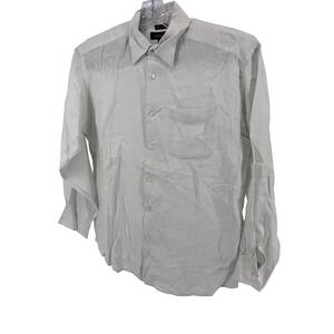 Banana Republic Shirt Medium Mens Light Mint Green 100% Irish Linen Button Down